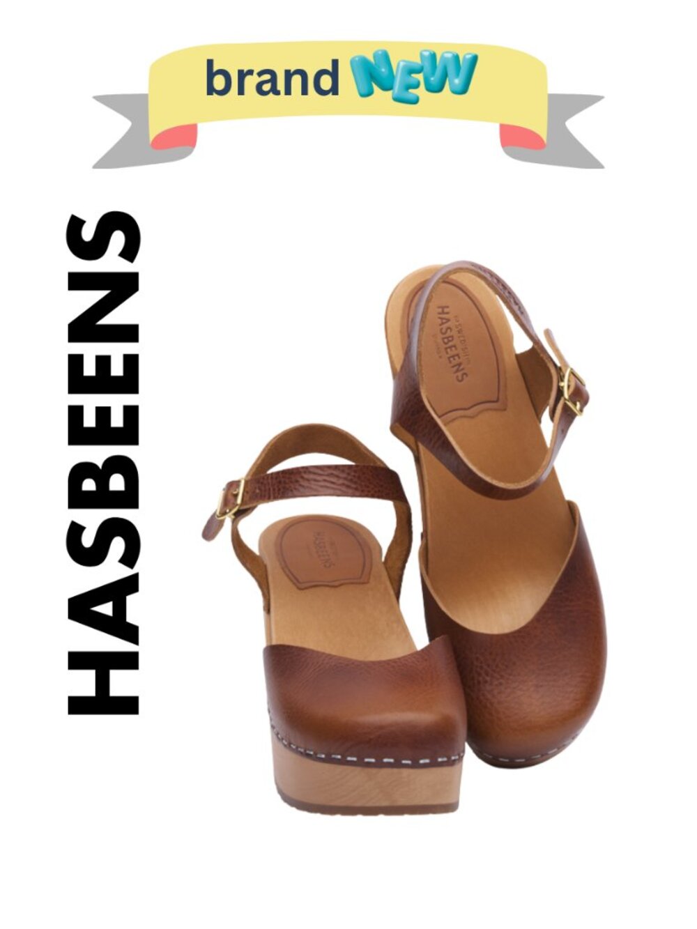 HASBEENS Krillan Clogs in Brucatio Size 38 New in Box